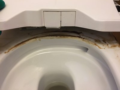 京都ハウスクリーニング(トイレの便器と便座の間の汚れ) 